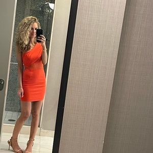 Red mini dress. From Revolve